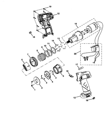 Handle/motor/gear/housing