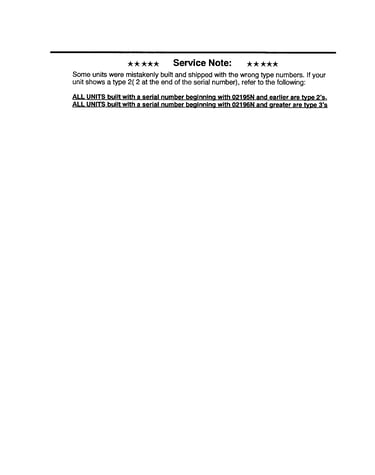 Service note