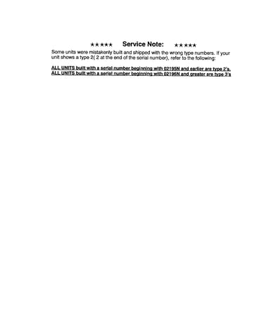 Service note