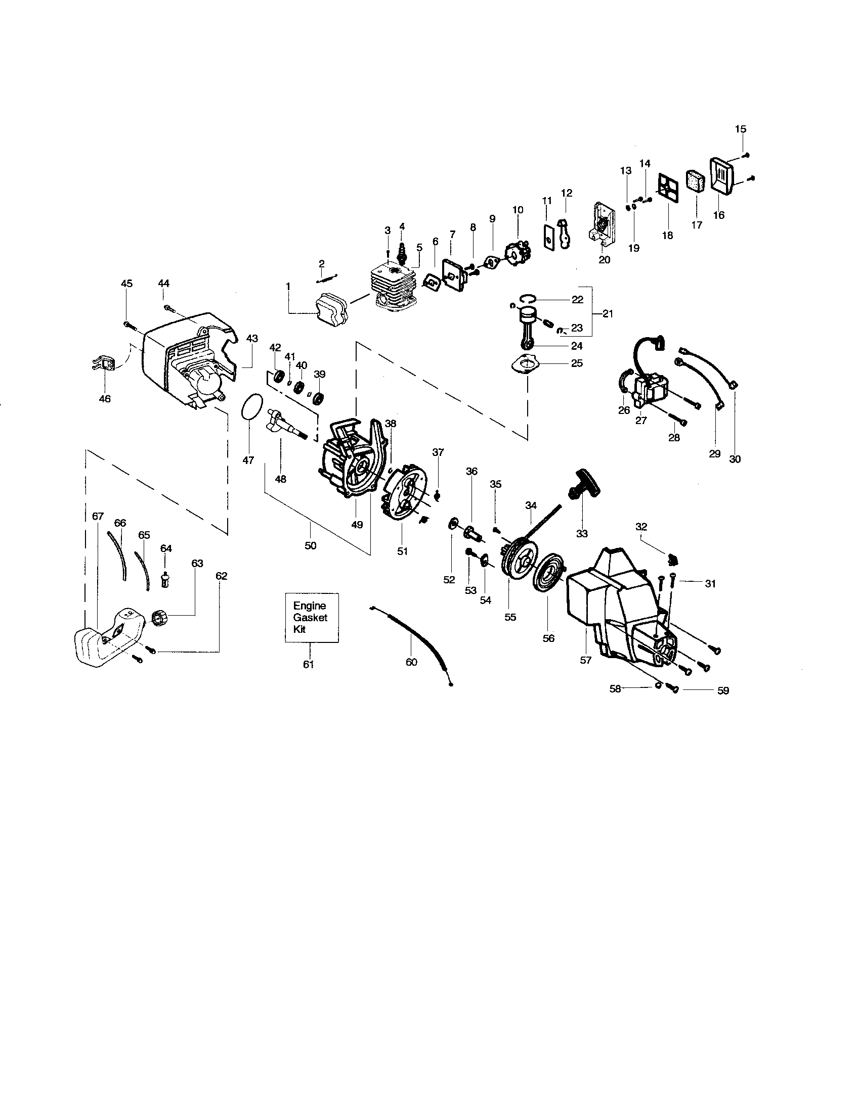 Cylinder/crankshaft/crankcase