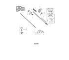 Weed Eater PL500 TYPE 3 driveshaft/shield/handle diagram