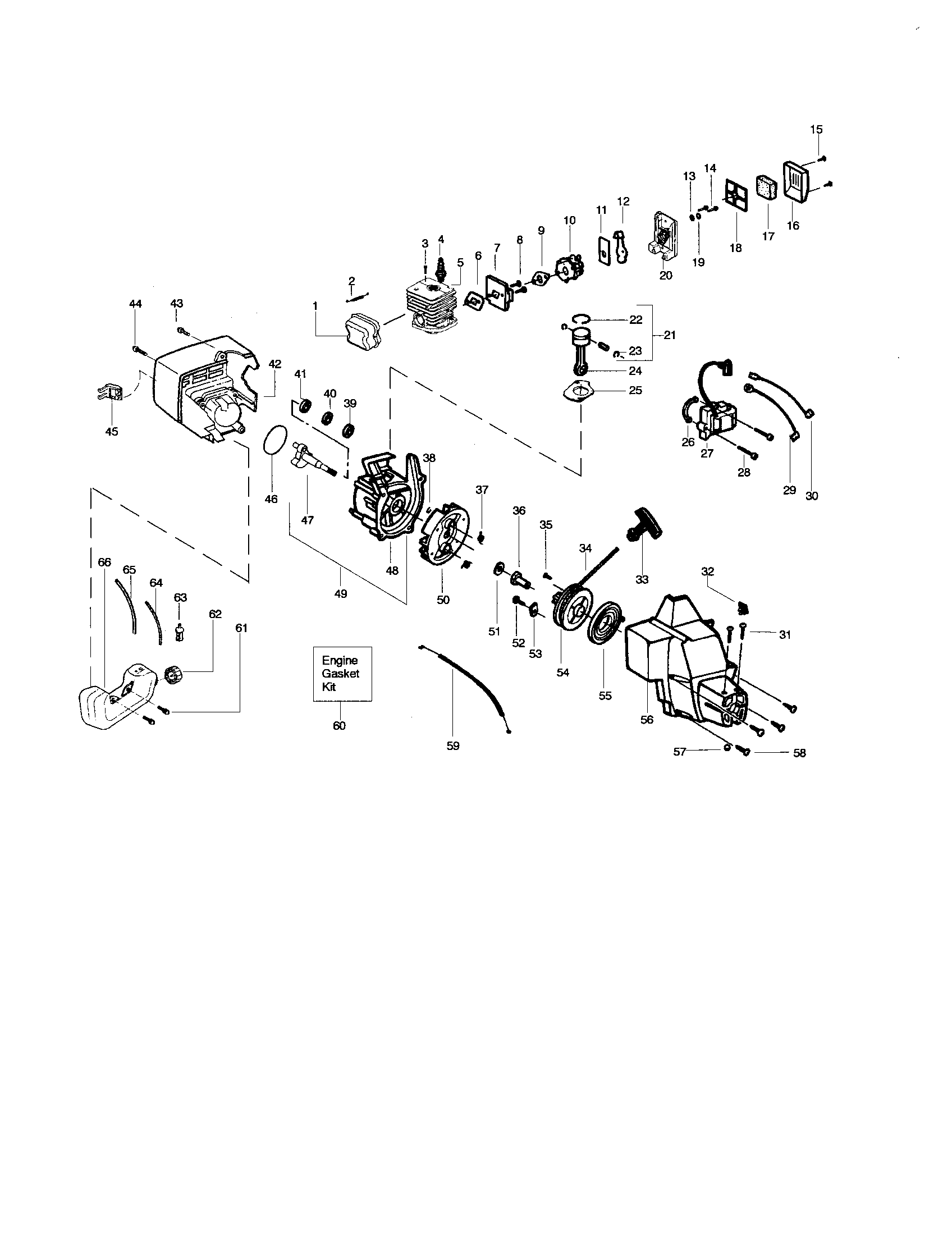Cylinder/crankshaft/crankcase