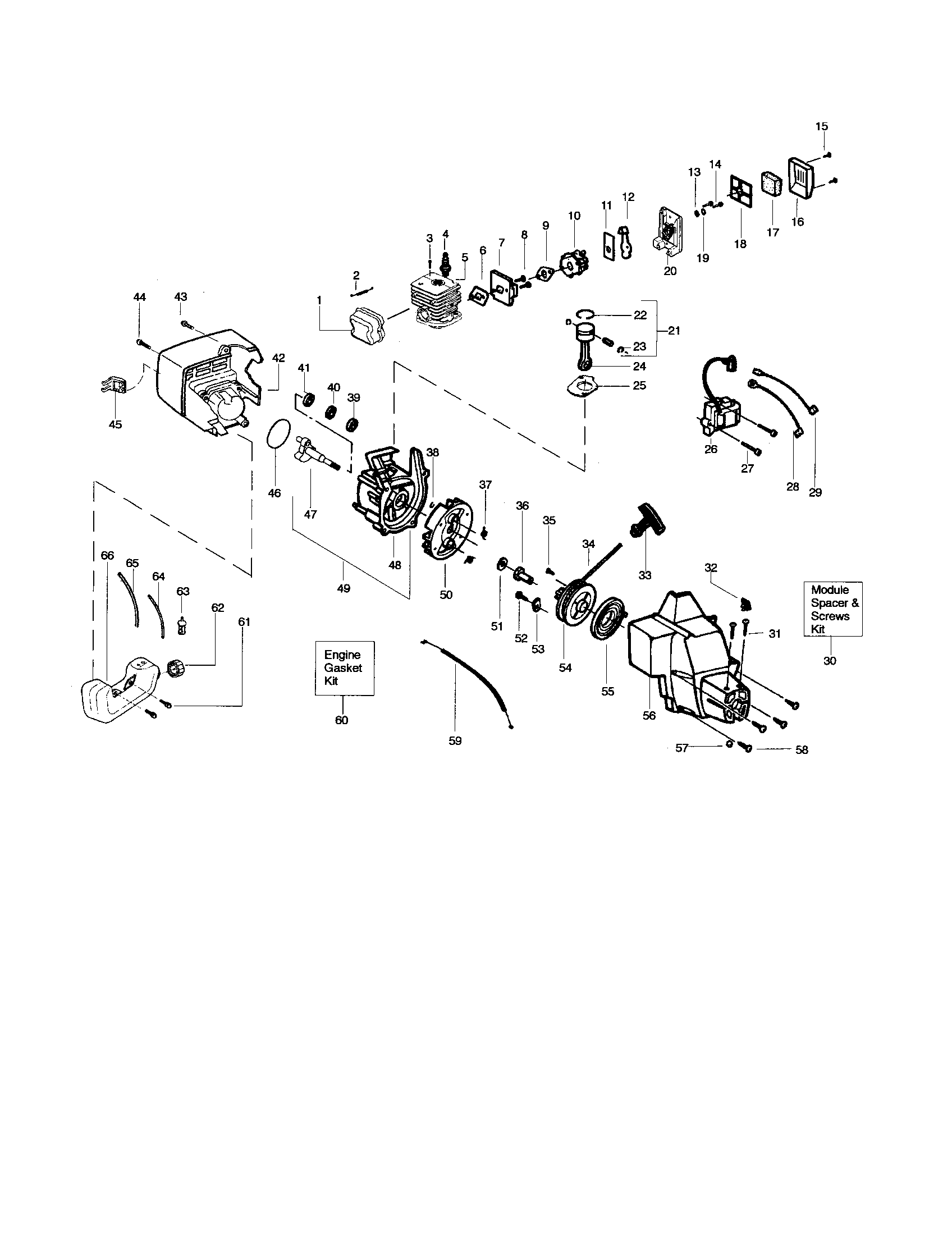 Cylinder/crankshaft/crankcase