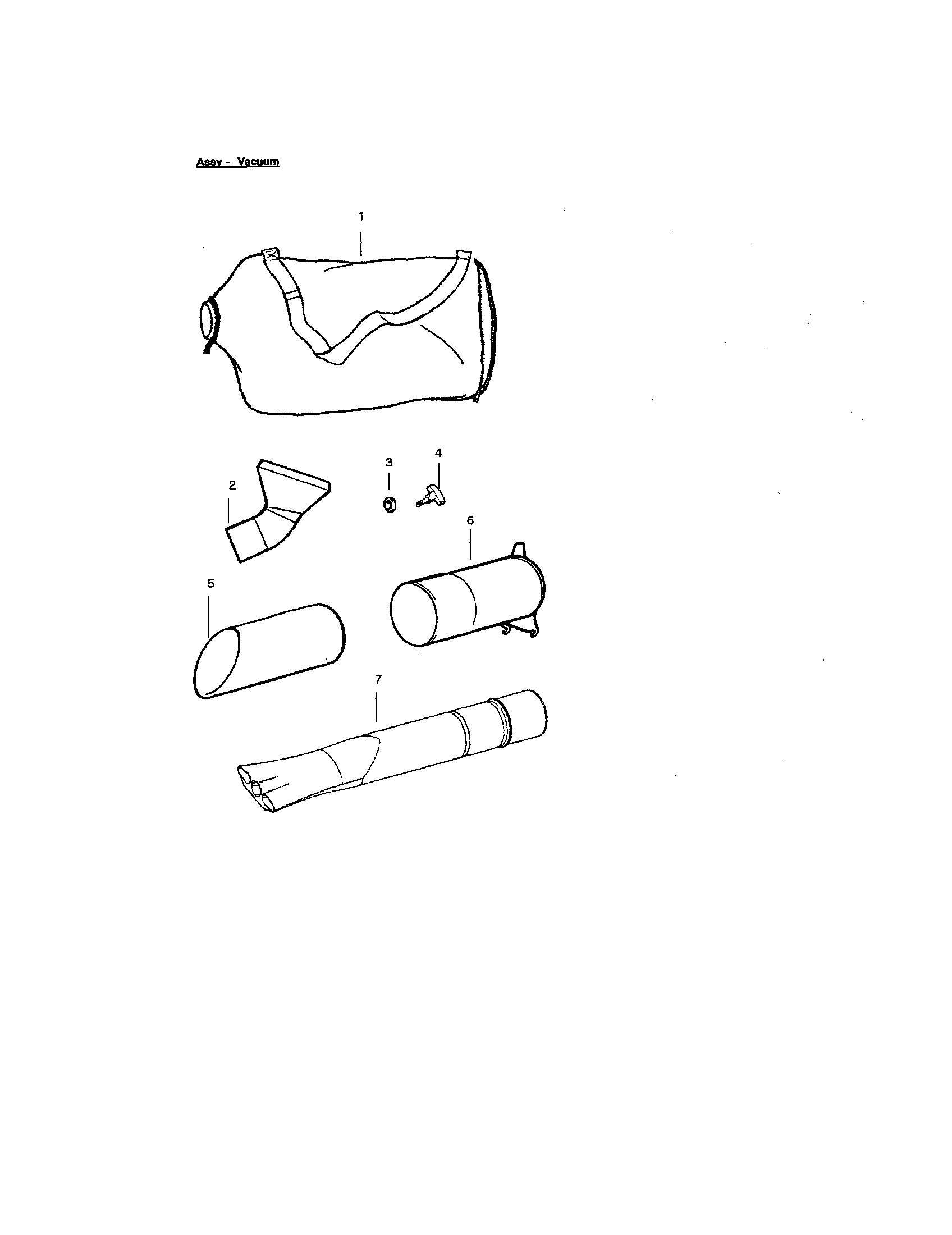 Bag and tube assembly