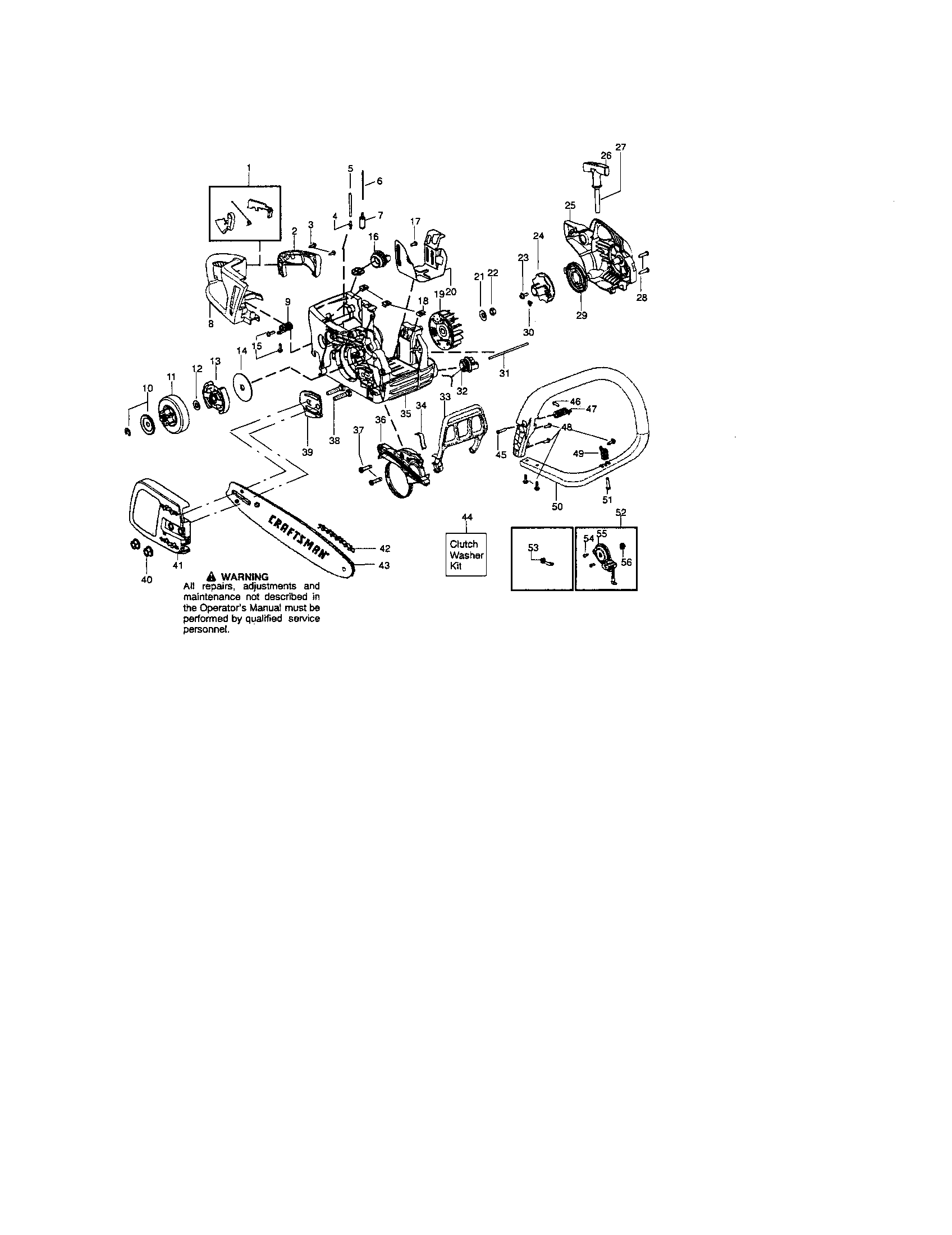 Chain/bar/handle/housing