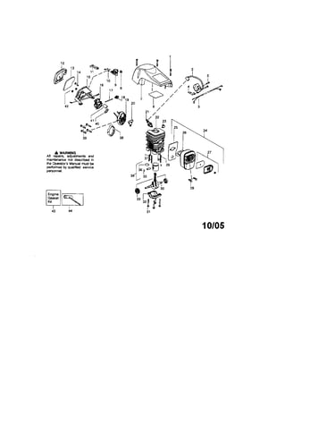 Cylinder/shield/crankshaft