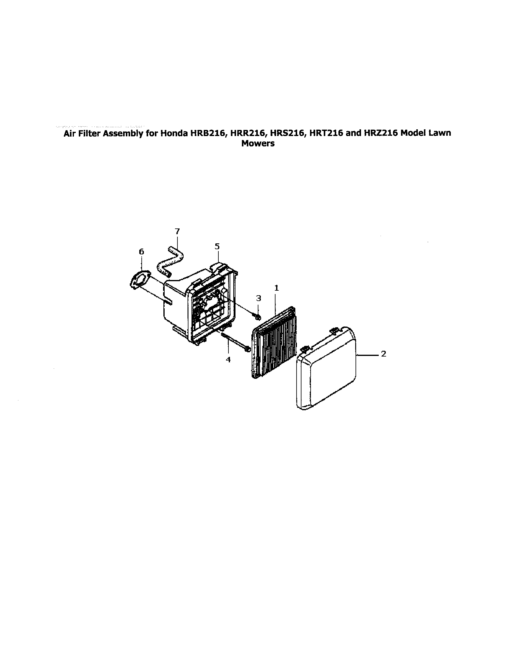 AIR FILTER ASSEMBLY FOR HONDA