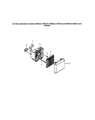 Air filter assembly for honda