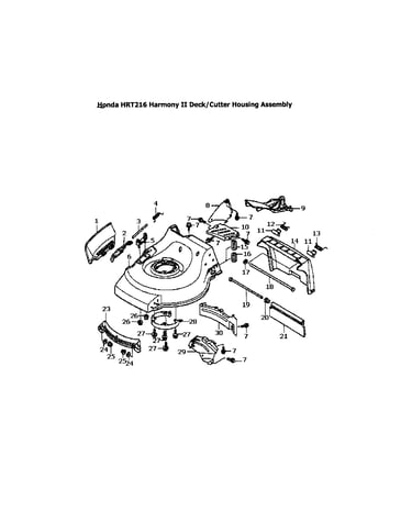 Deck/cutter housing