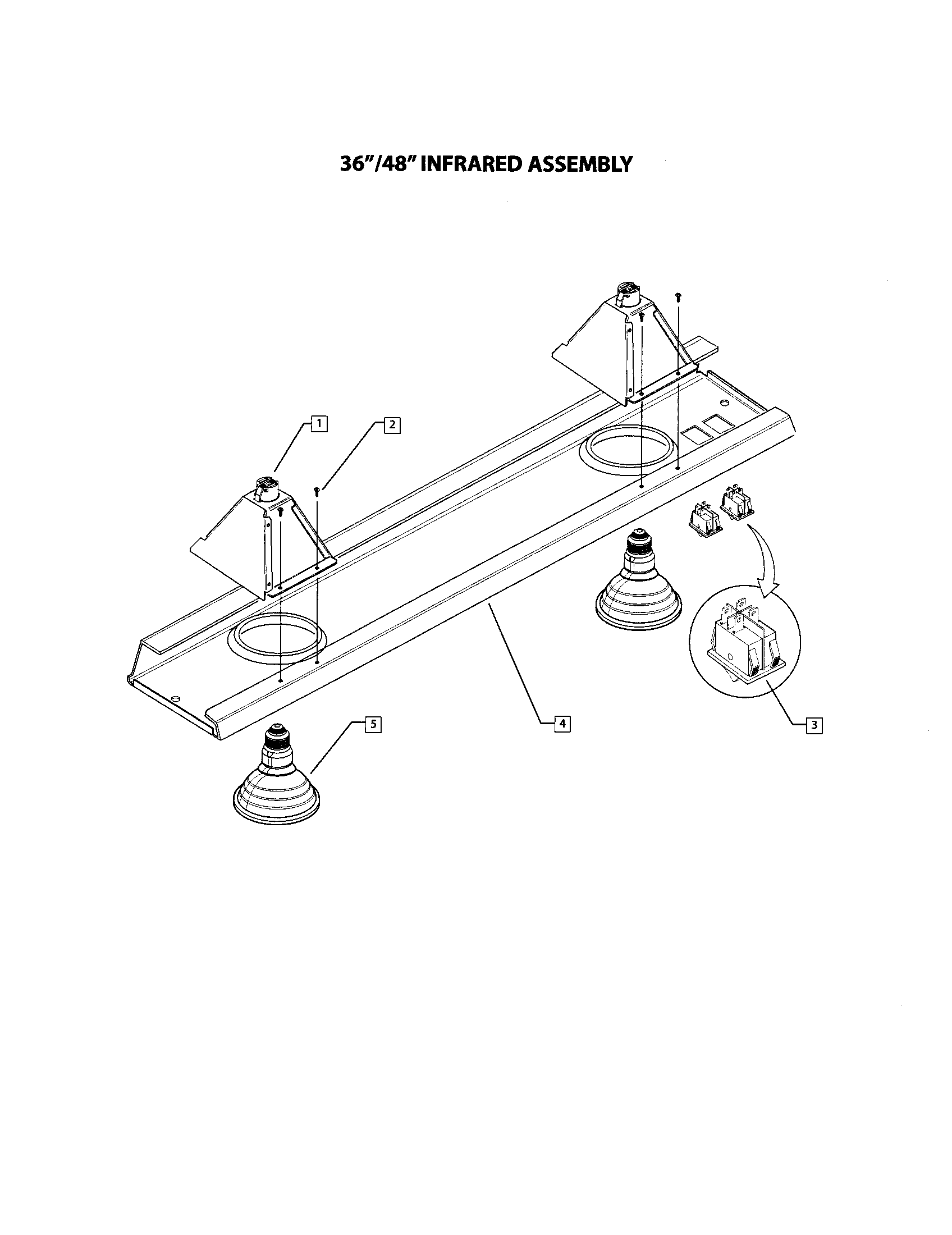 Optional heat lamp assembly