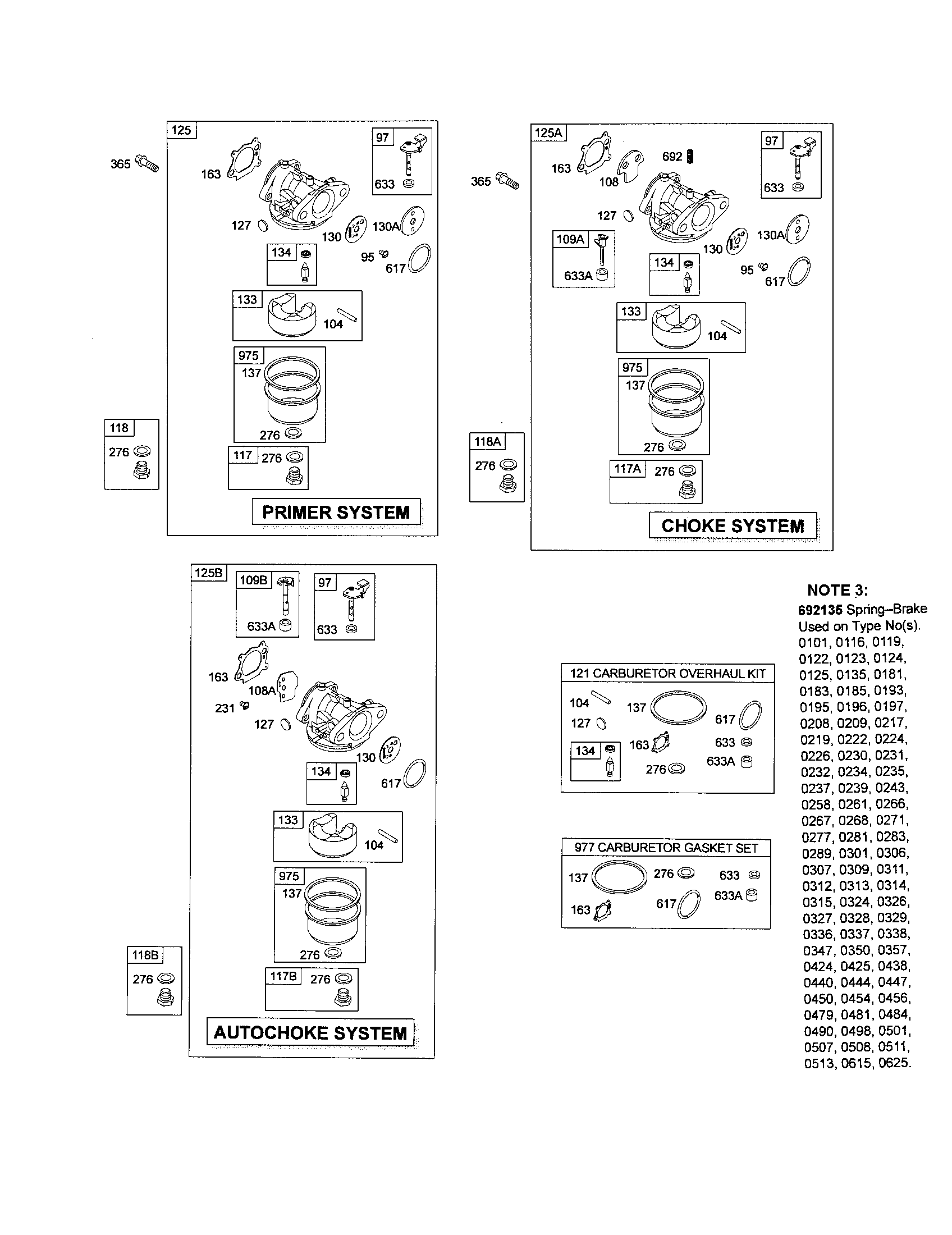 CARBURETOR / NOTE 3