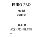 Euro-Pro XSH732 euro - pro / filter diagram