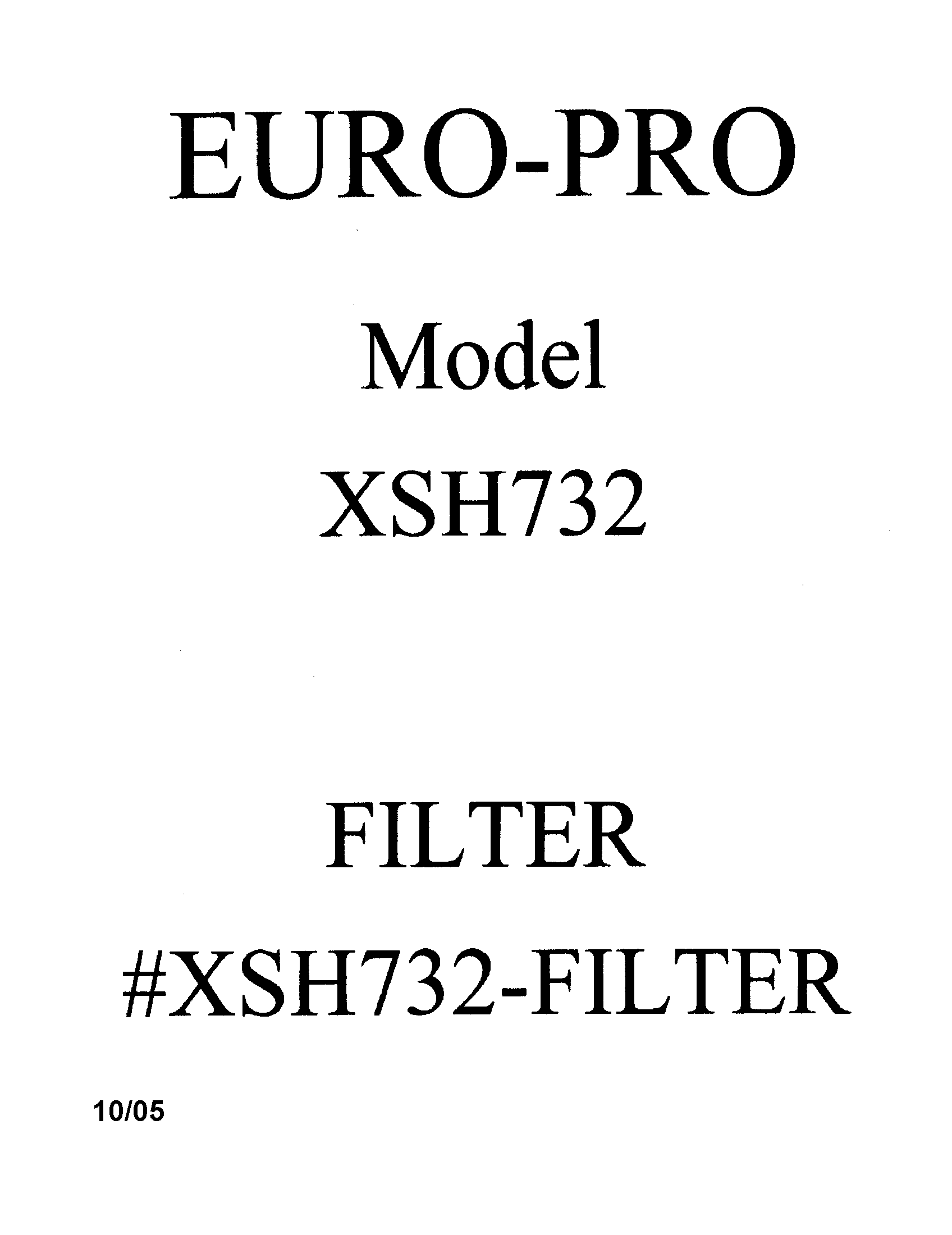 Euro - pro / filter