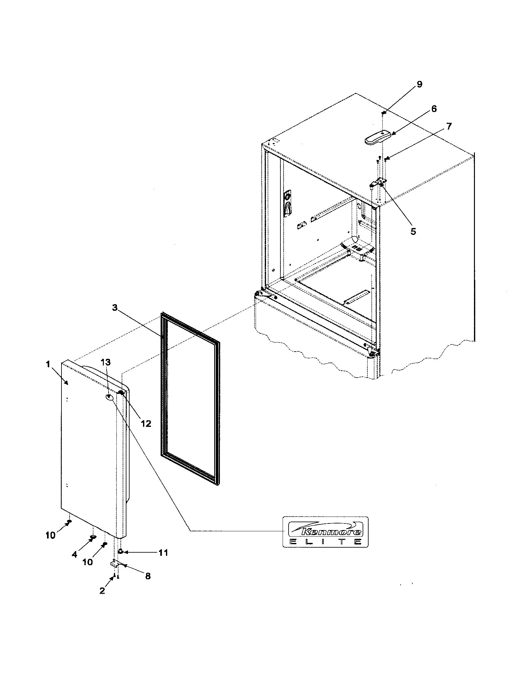 RIGHT REFRIGERATOR DOOR