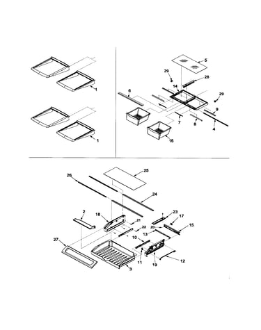 Refrigerator shelves