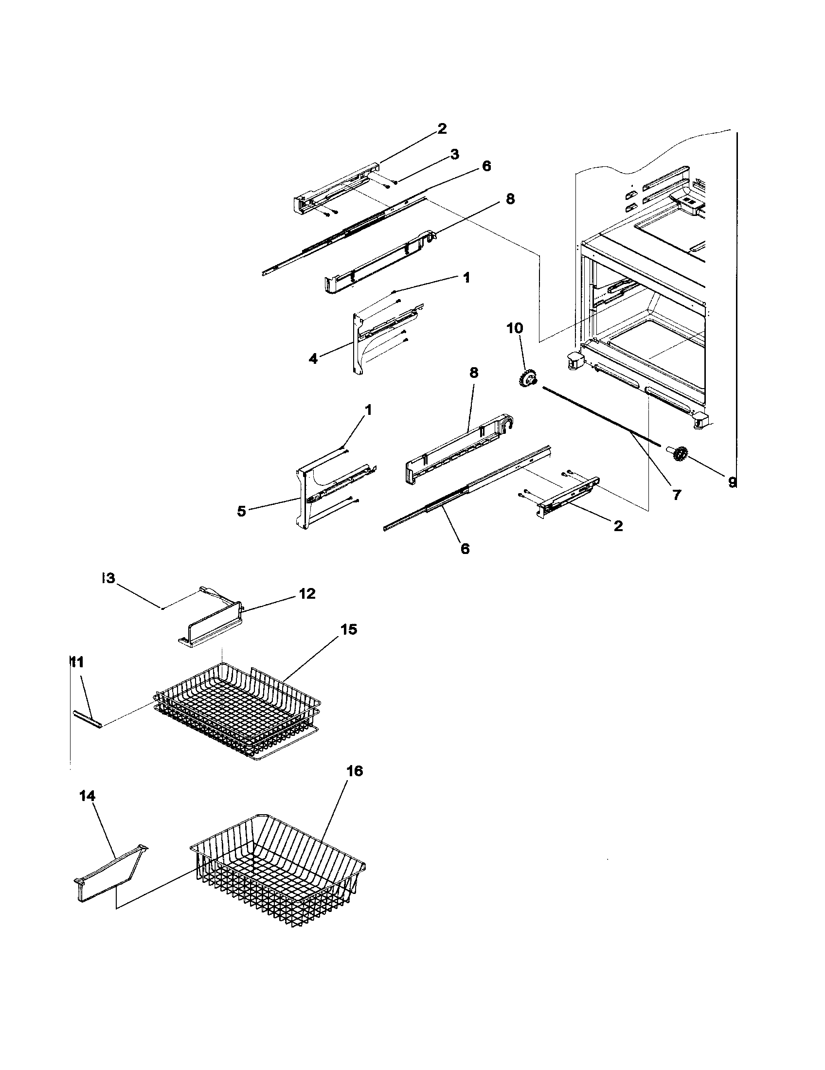 Freezer shelving