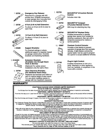 Accessories and warranty