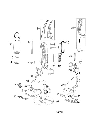 Upright vac