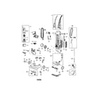 Bissell 3594-M cleanview bagless diagram