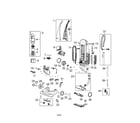 Bissell 3593-P cleanview bagless diagram