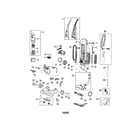 Bissell 3593-M cleanview bagless diagram
