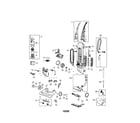 Bissell 6590-W cleanview bagless diagram