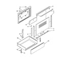 Whirlpool WHE383311 door and drawer diagram