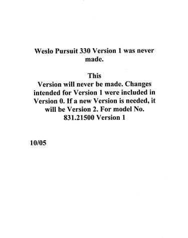 Version 1 note