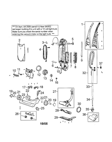 Power trak bagged vac