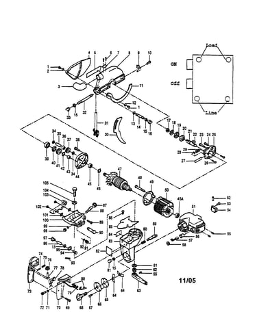 Blade guard/armature/motor housing