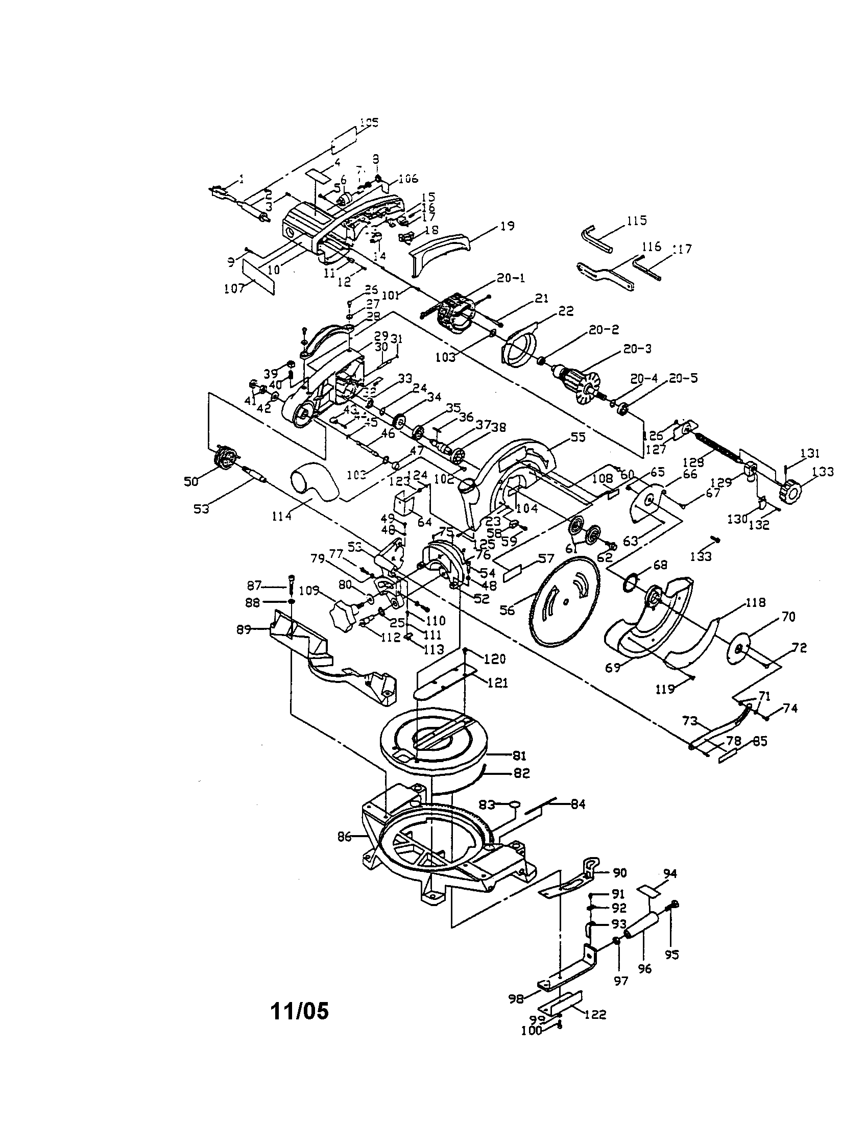 Compound miter saw