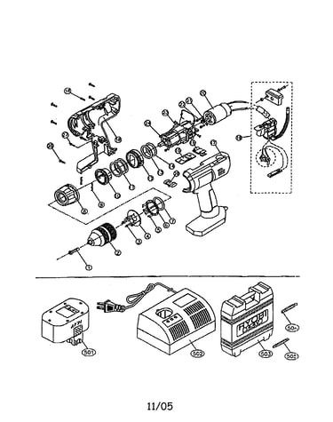 14v center handle drill