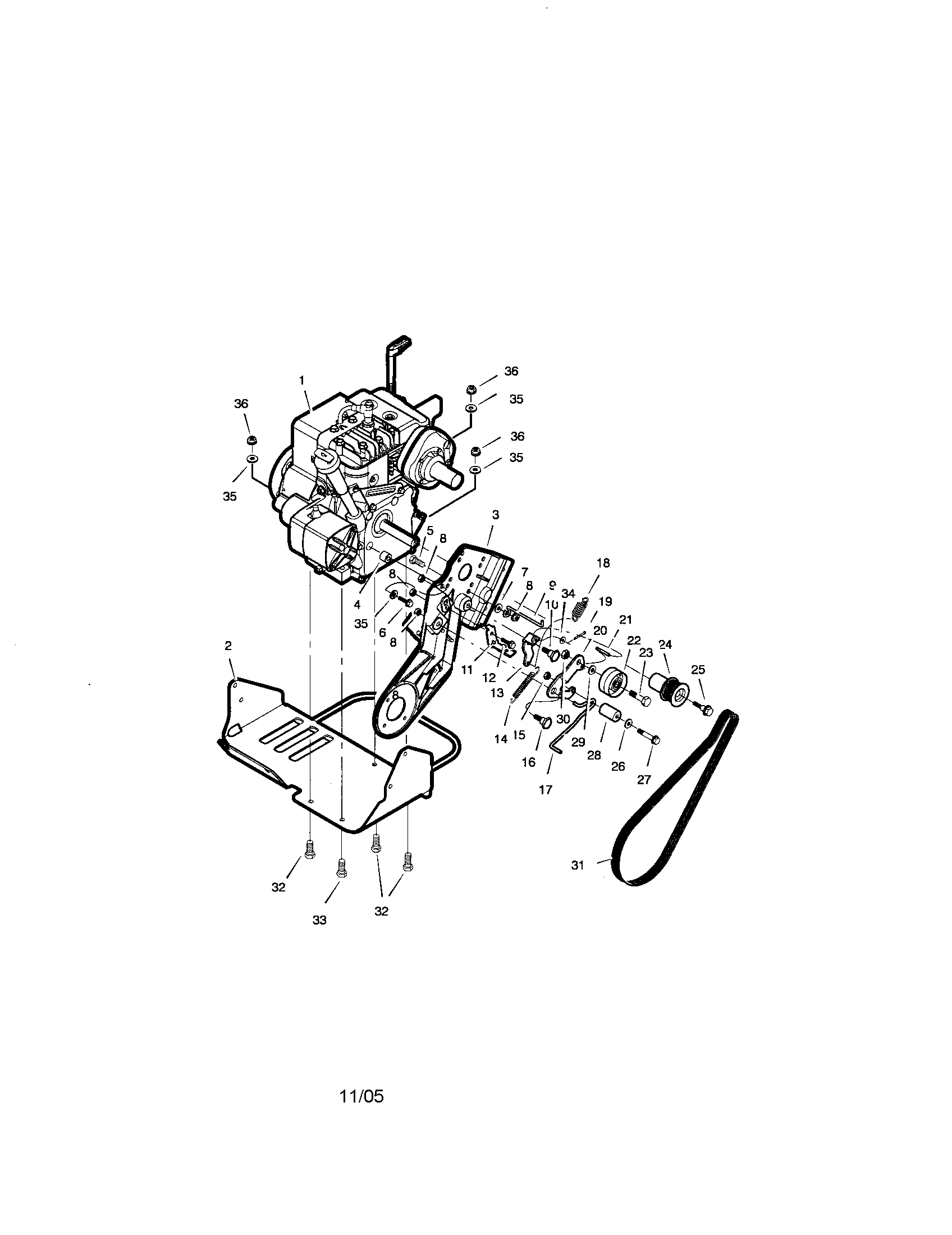 Engine drive assembly