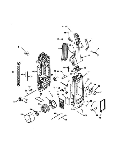 Dust compartment and motor