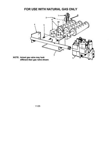 Natural gas burner and manifold