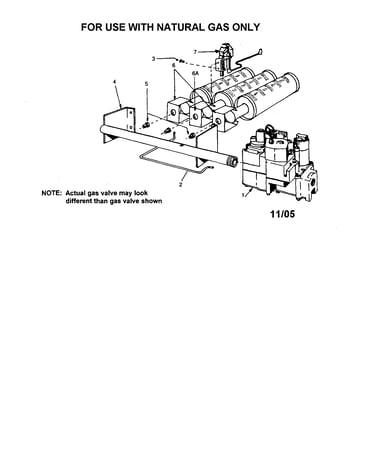 Natural gas burner and manifold