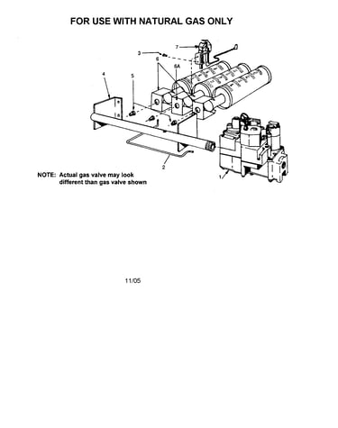 Natural gas burner and manifold