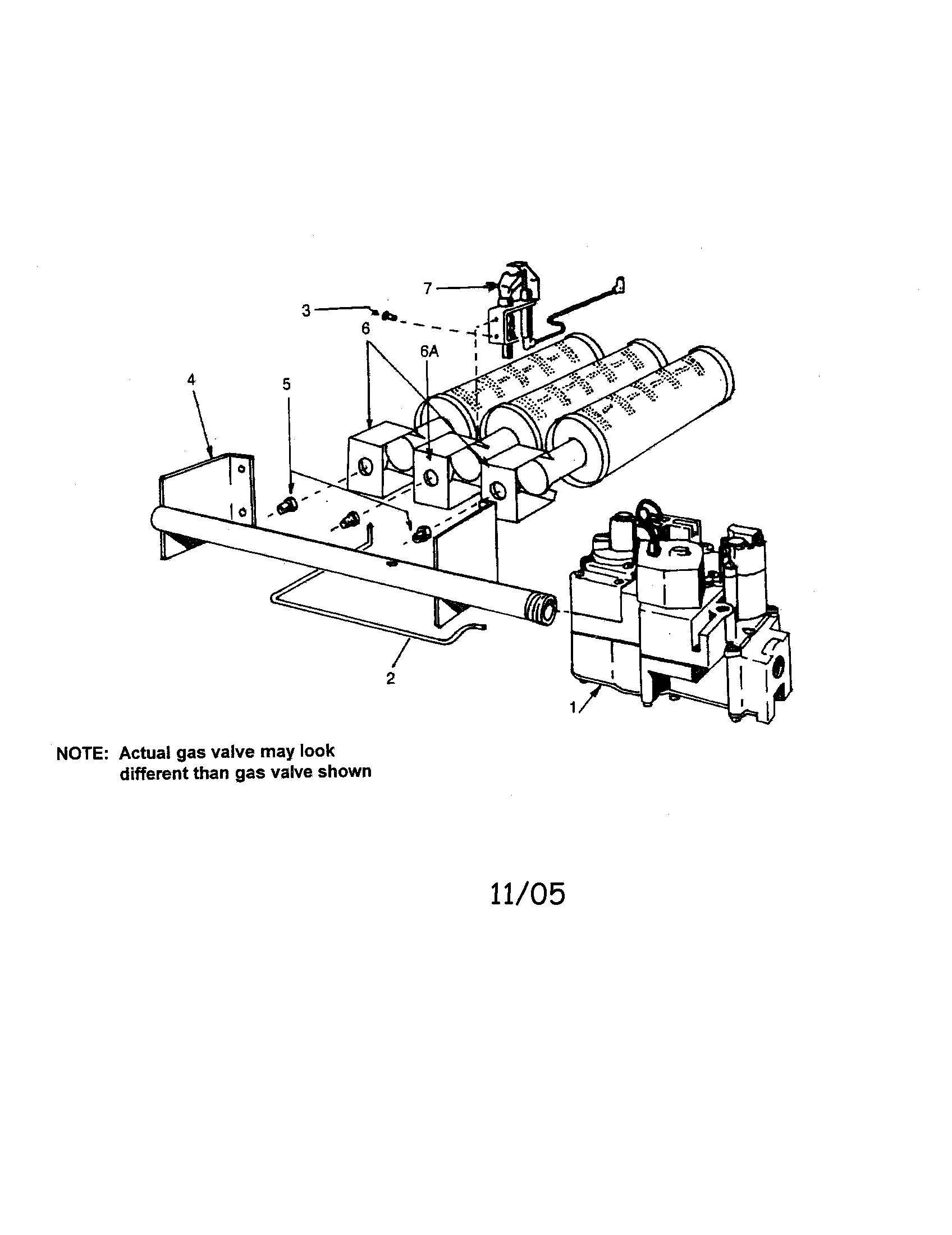 Propane gas burner and manifold