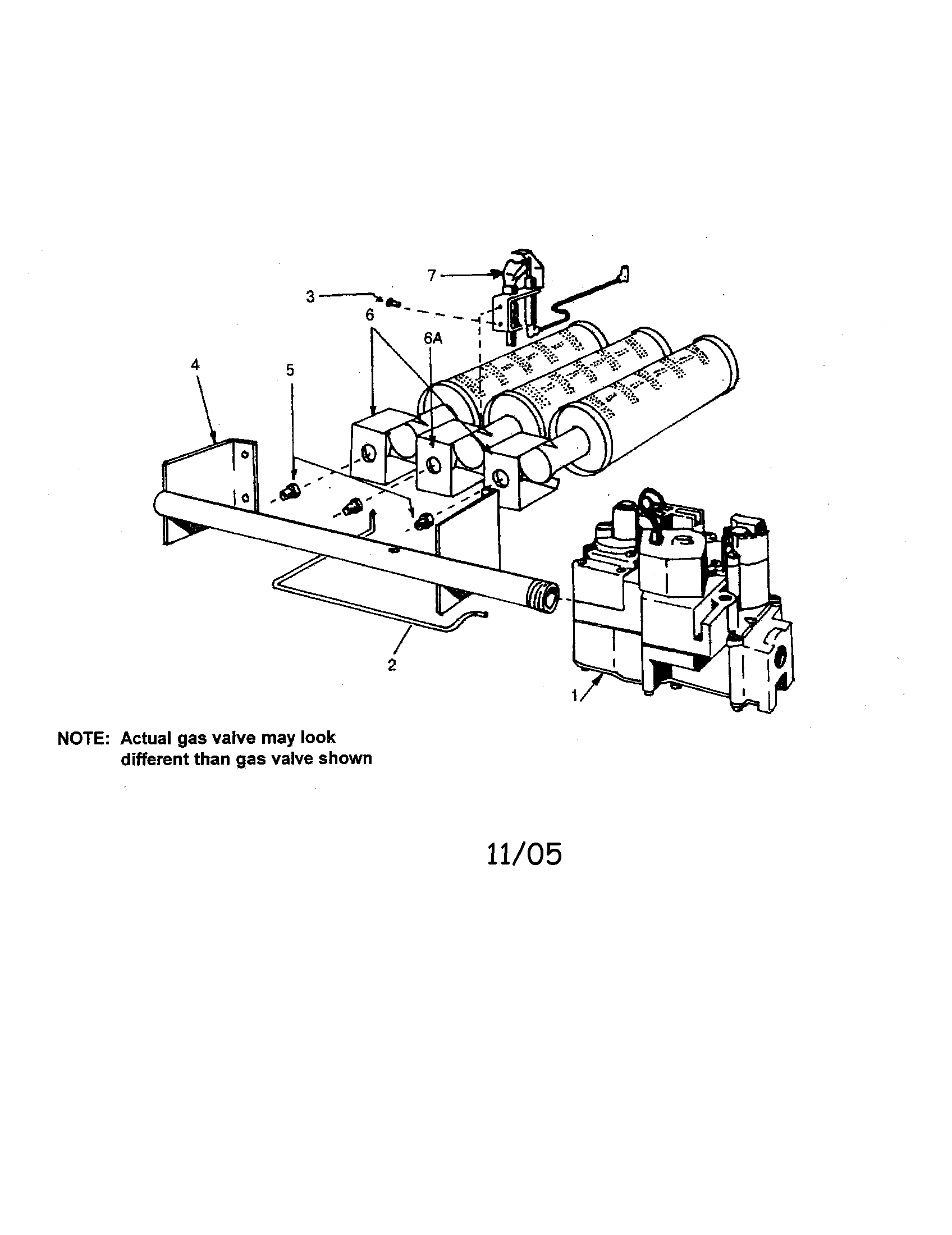 Propane gase burner and manifold