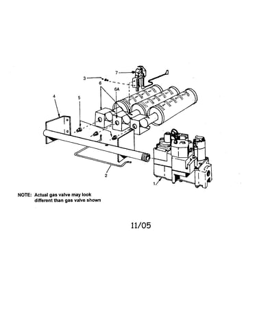 Propane gase burner and manifold