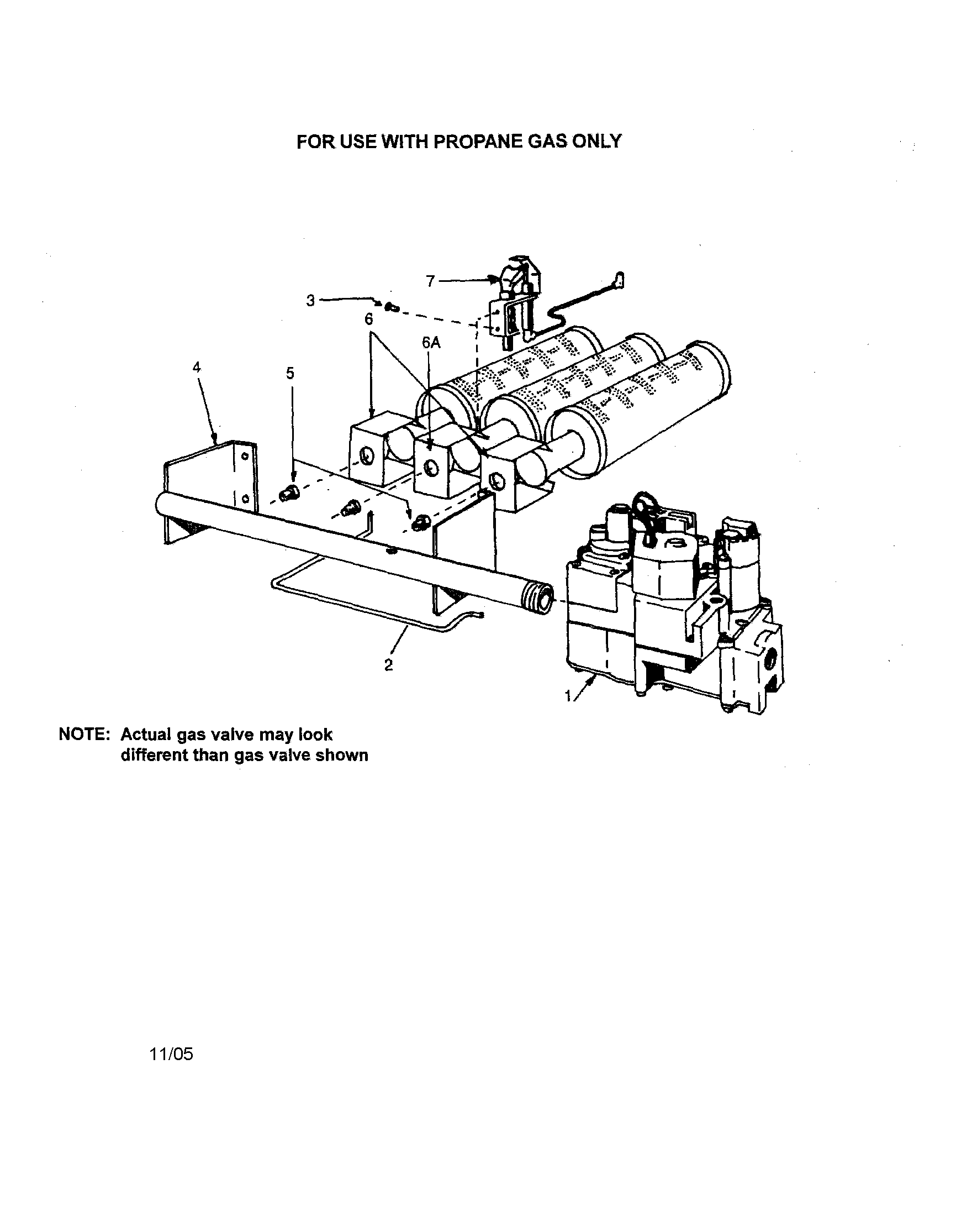 Propane gas buner and manifold