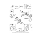 Craftsman C950524312A starter-rewind/fuel tank/flywheel diagram