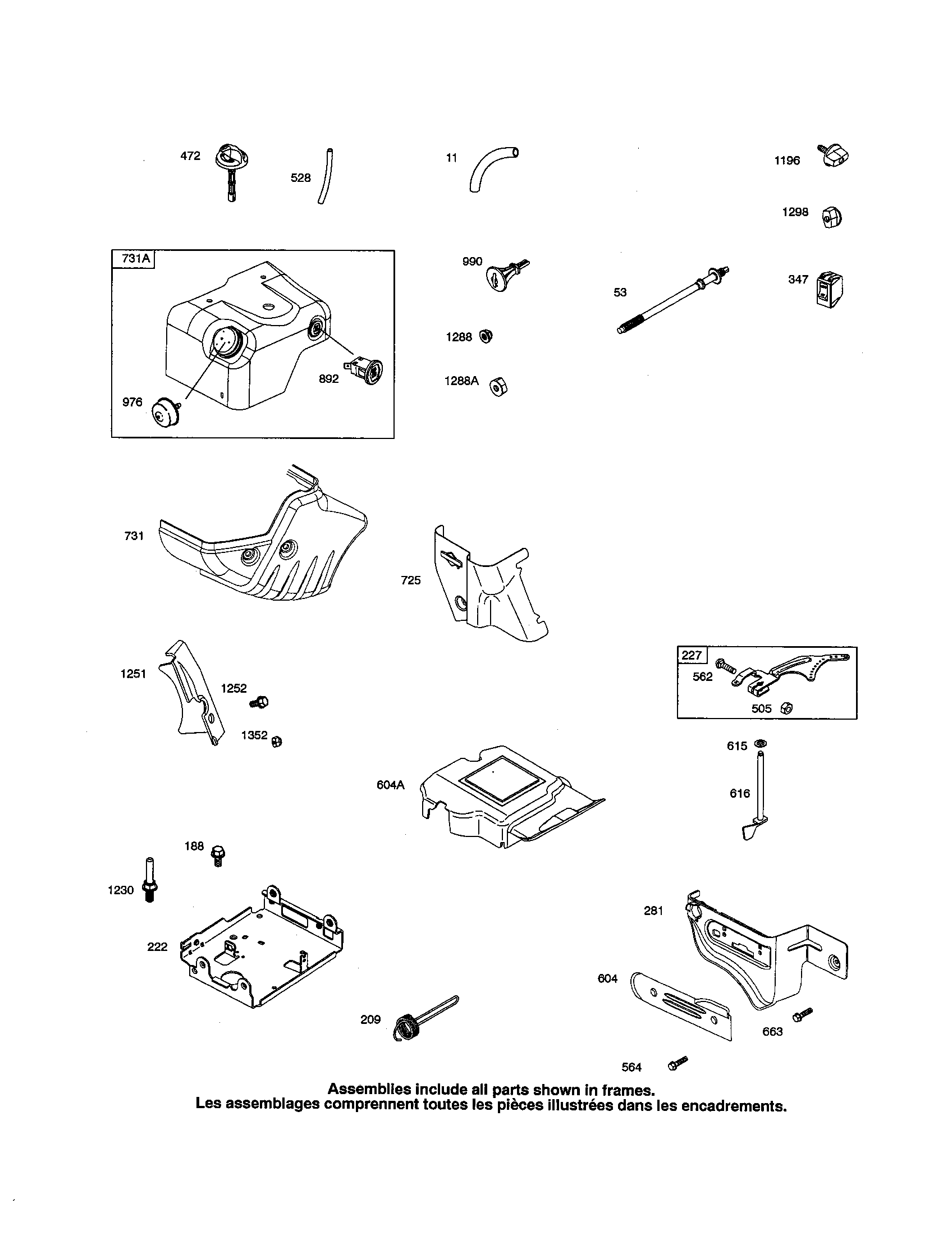 Snow hood/primer-carburetor
