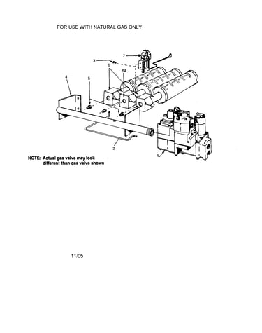 Natural gas burners/manifold parts