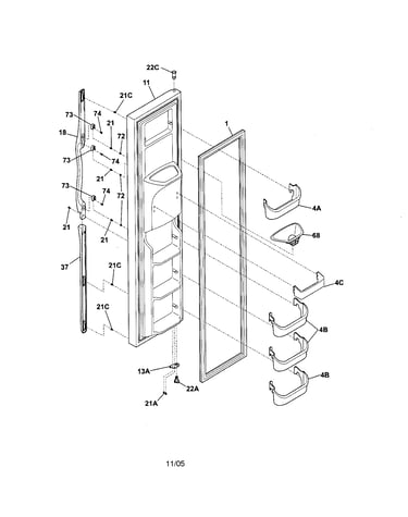Freezer door