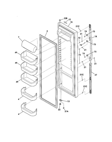 Refrigerator door