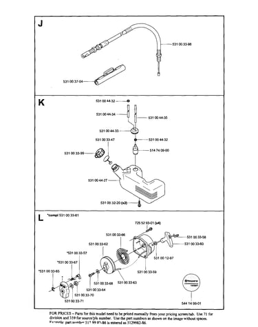 Fuel tank/throttle cable