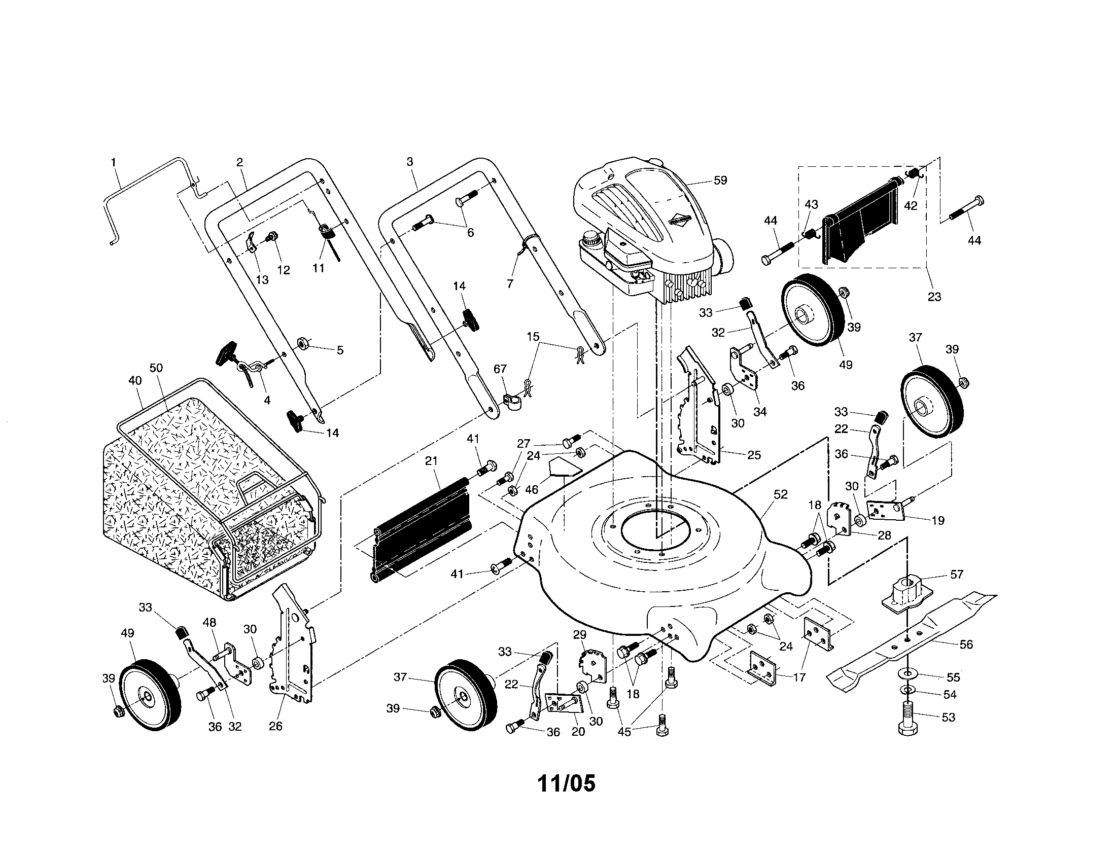 Rotary lawn mower