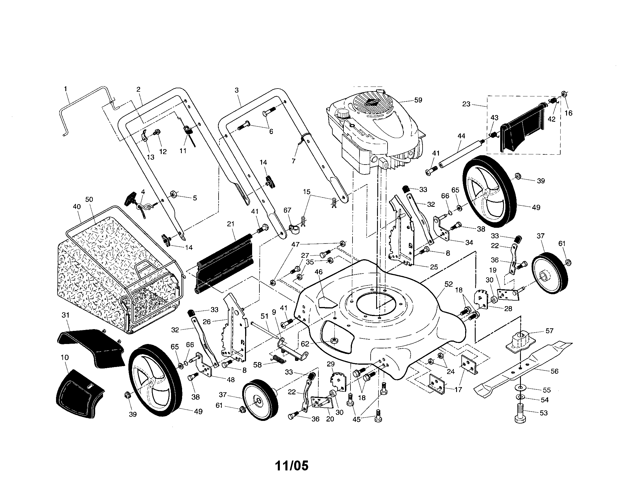 Rotary lawn mower