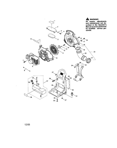 Fan housing/fuel tank/cover
